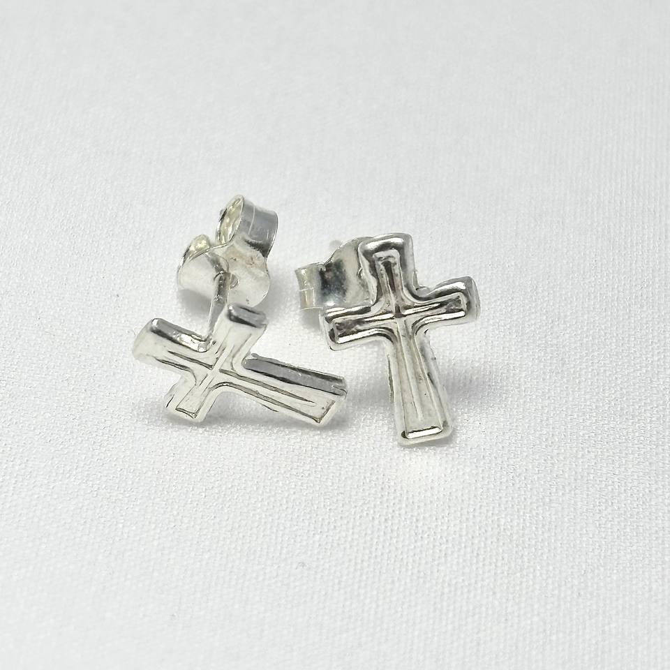 Aretes Cruz en Plata