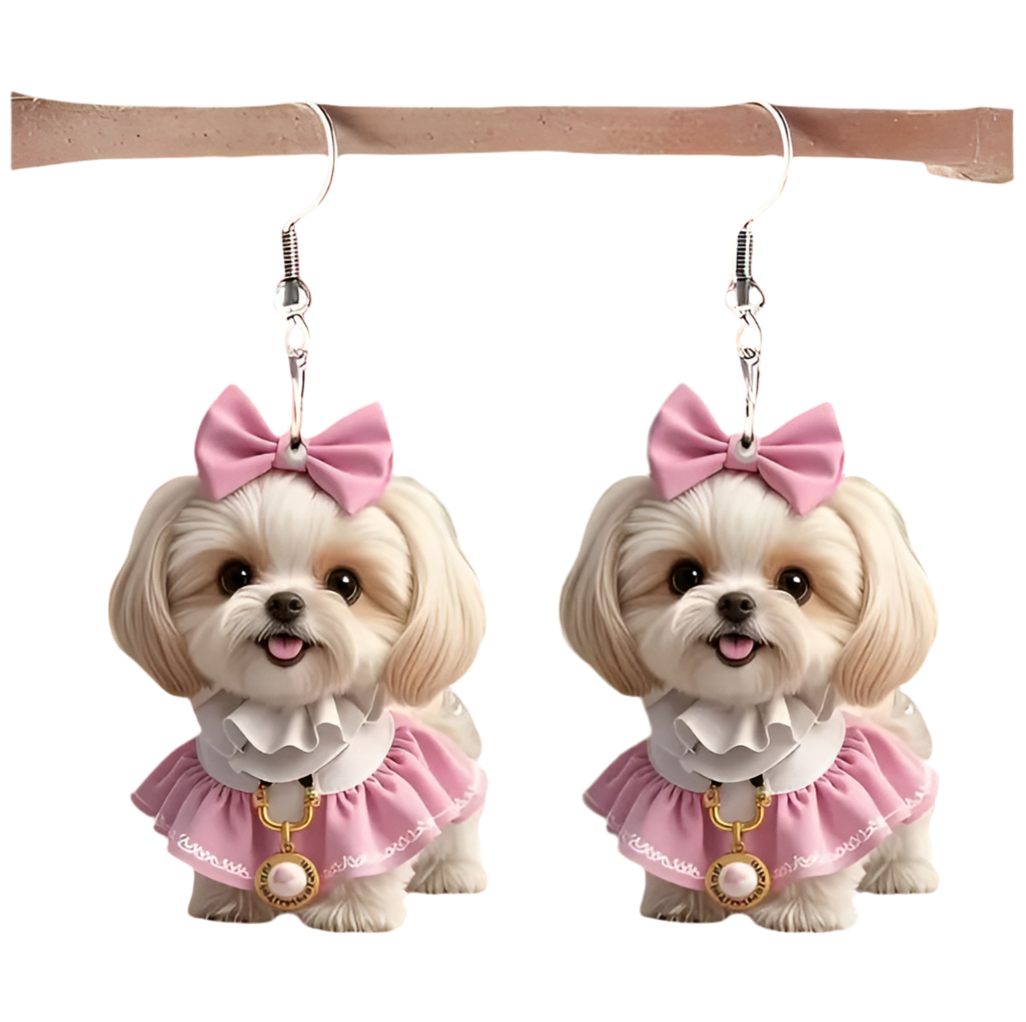 Aretes de  perro Pekingese